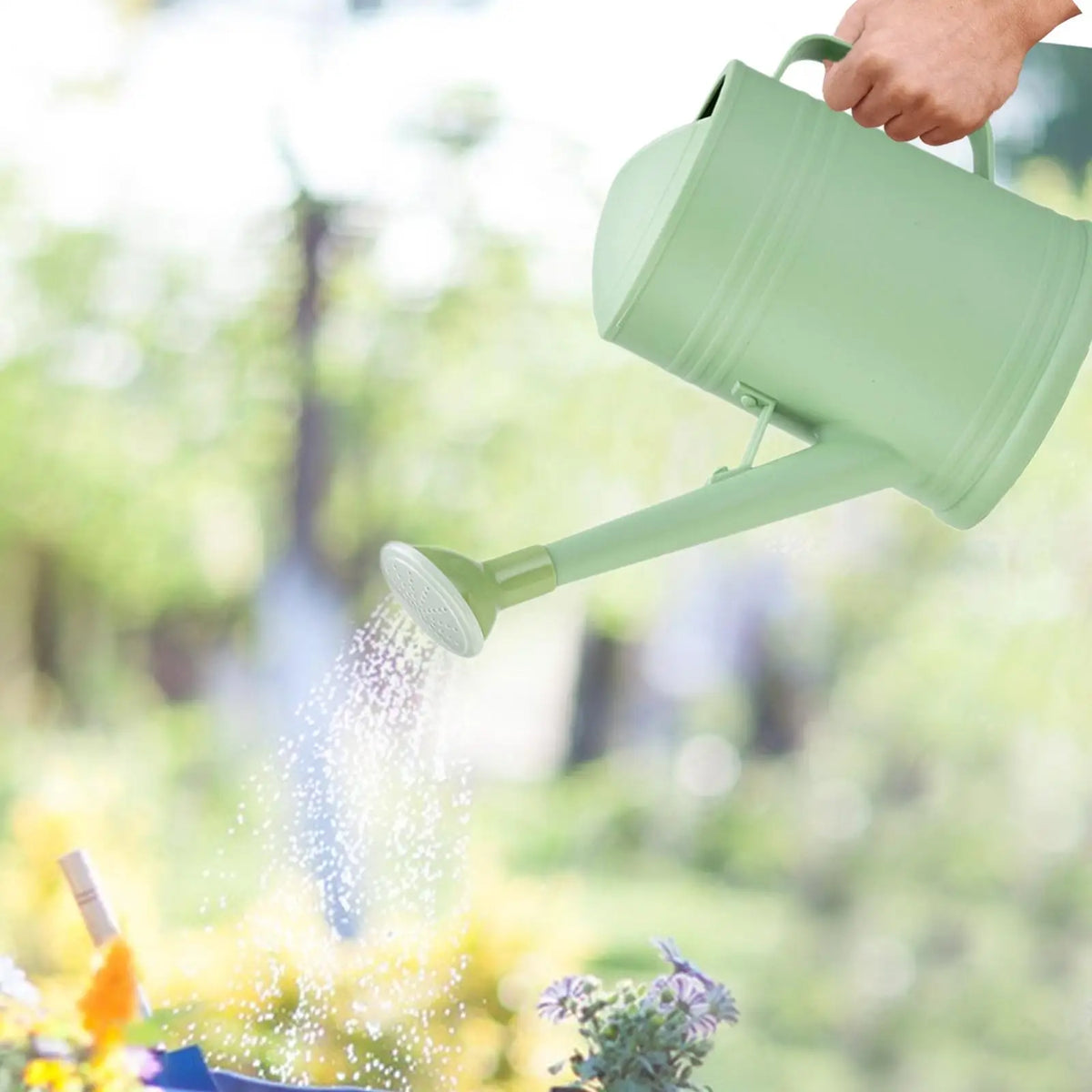 Long-Spout Plant Watering Can with Sprinkler Head