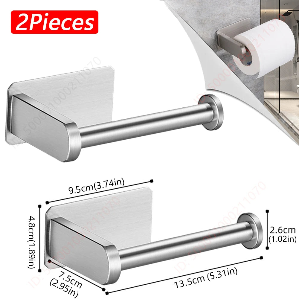 Adhesive Paper Towel & Toilet Roll Holder | 1–2 Pack