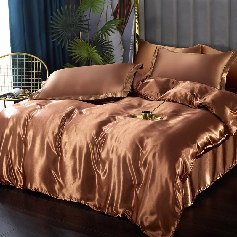 Rayon Satin Bedding Set | 3-, 4- & 5-Piece Options