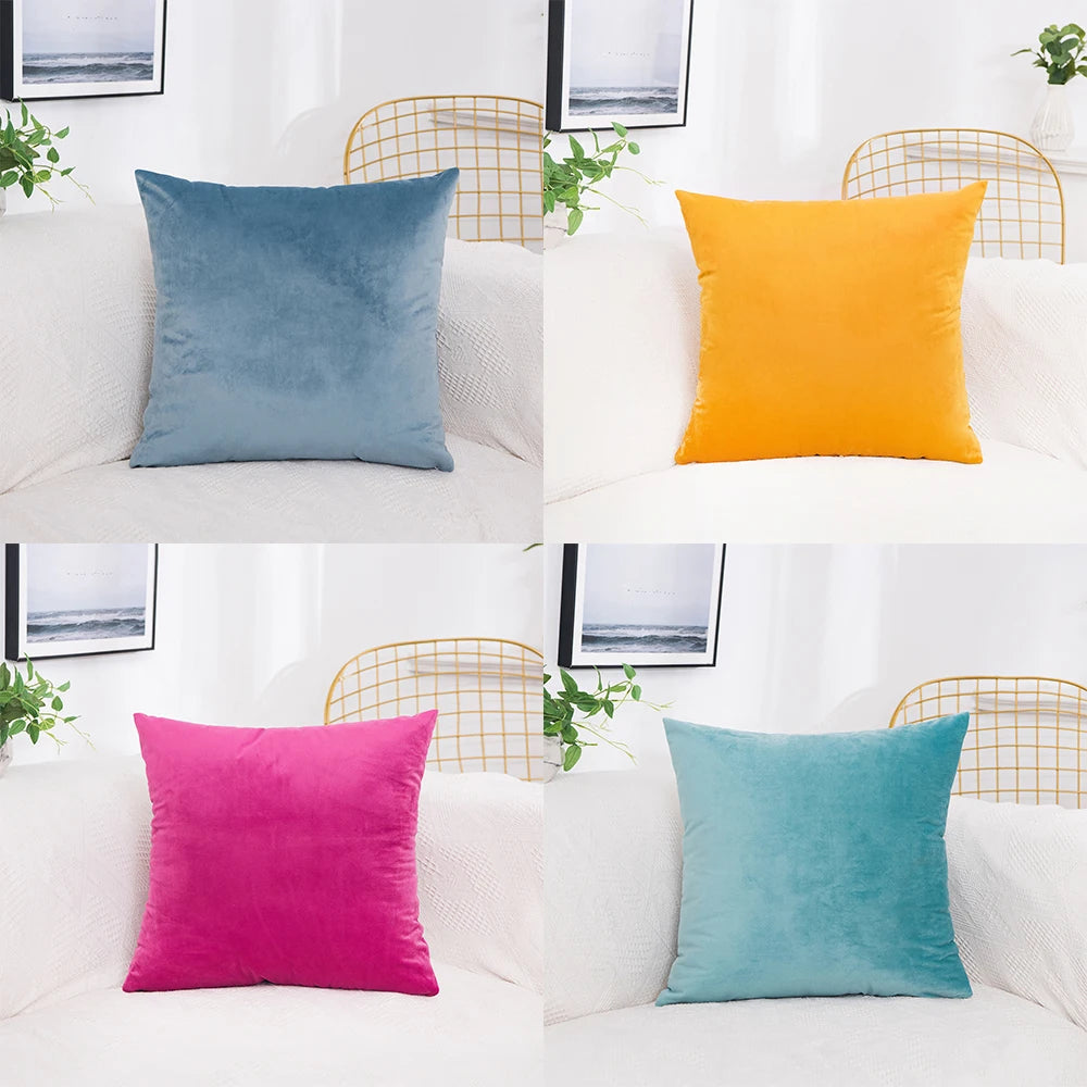 Velvet Cushion Cover Sets | Multiple Sizes & Colours
