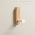 Self-Adhesive Wooden Wall Hooks for Coats, Towels & Keys