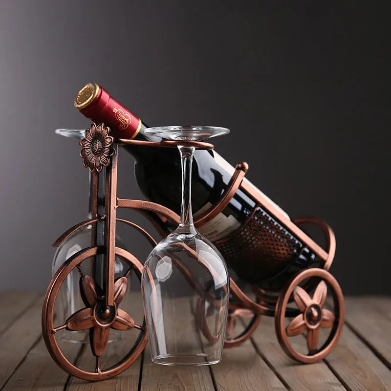 Retro Bicycle Wine Bottle Holder | Decorative Tabletop Rack